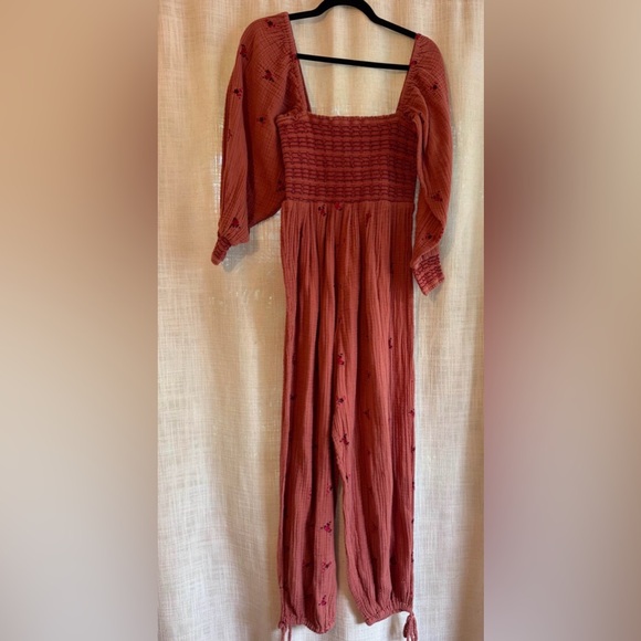 NWOT Free People Dahlia Embroidered Jumpsuit - Picture 10 of 12
